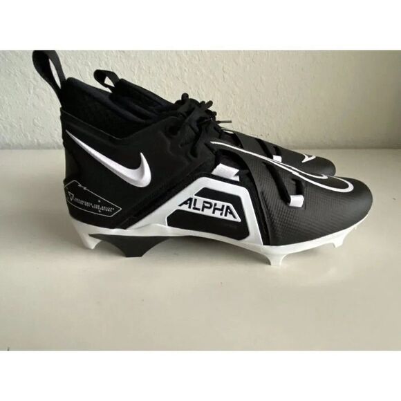 Nike Alpha Menace Pro 3 Mid Football Cleats Men's Black Size 12 CT6649-001 - Picture 2 of 10